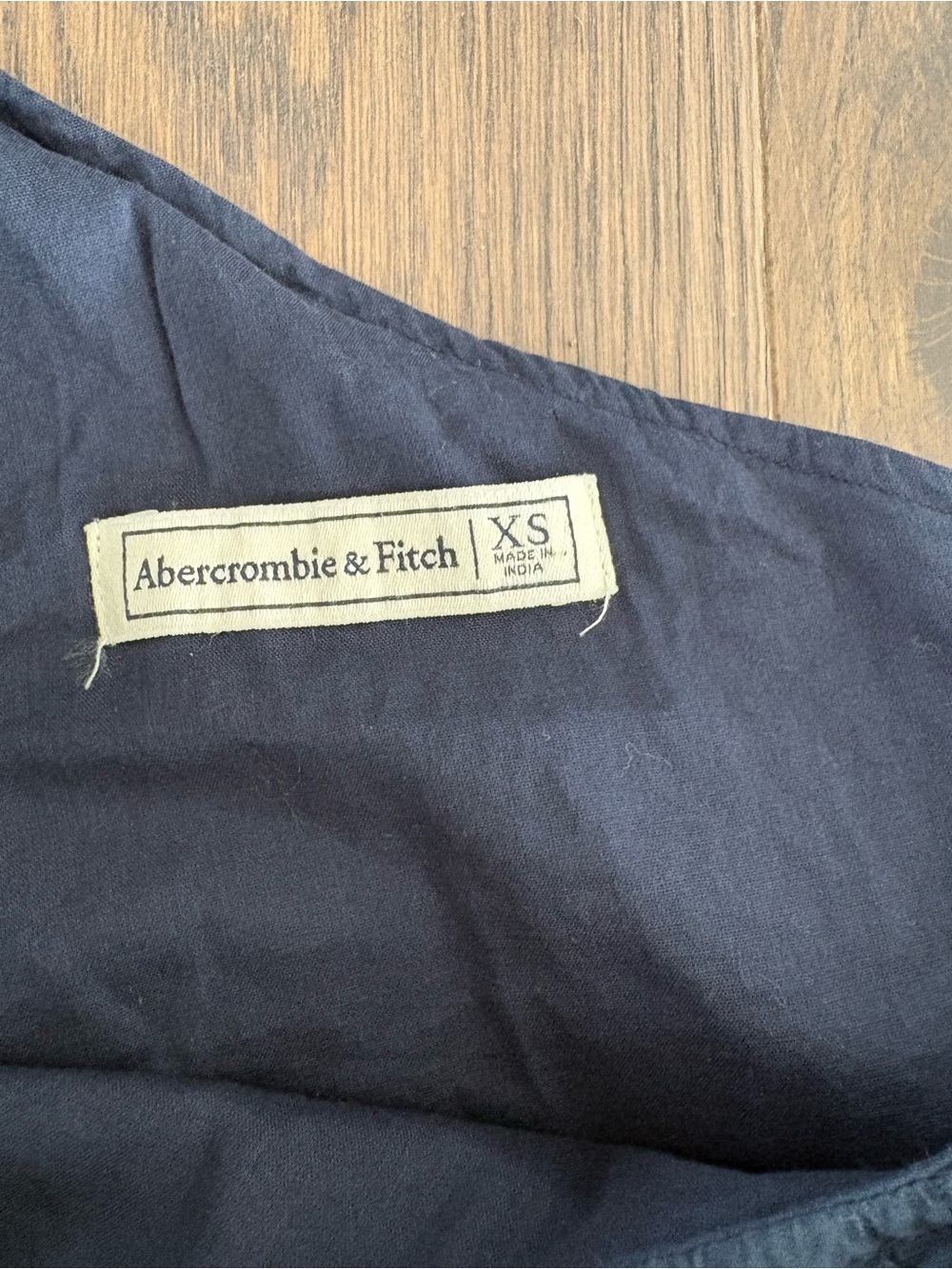 Abercrombie & Fitch Navy One-Shoulder Eyelet Ruffle Dress - Picture 5 of 6